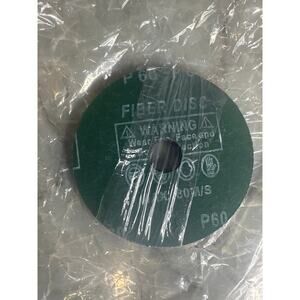 Center Hole 60 Grit Sanding Grinding Discs, Resin Fiber Discs, 5 Pack